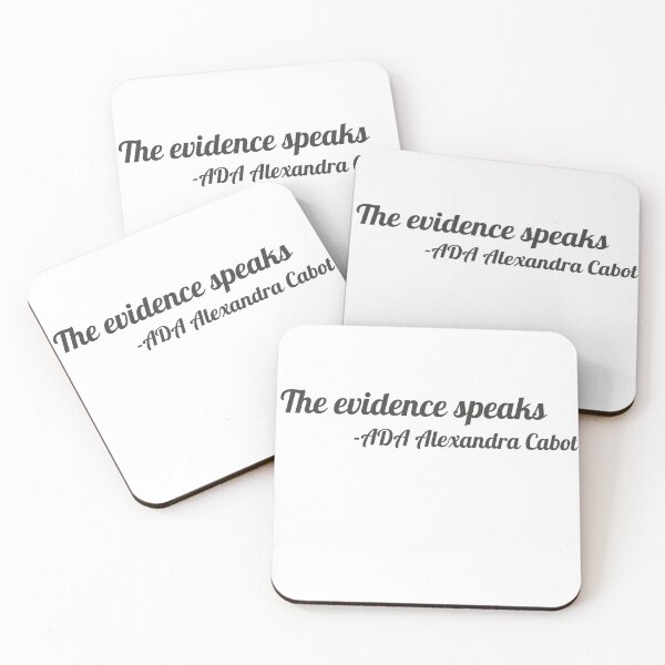 Item preview, The Evidence Speaks Sticker | Law & Order Inspired Legal Quote | True Crime Aesthetic designed and sold by JusticeForSale.