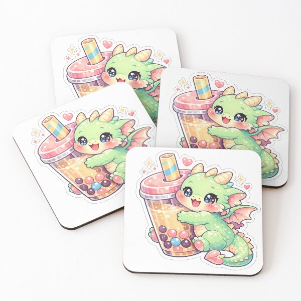 Item preview, Tiny Baby Dragon Hugging Bubble Tea Kawaii Sticker | Cute Boba Dragon Die-Cut Sticker designed and sold by Sidra digital art 8277237.