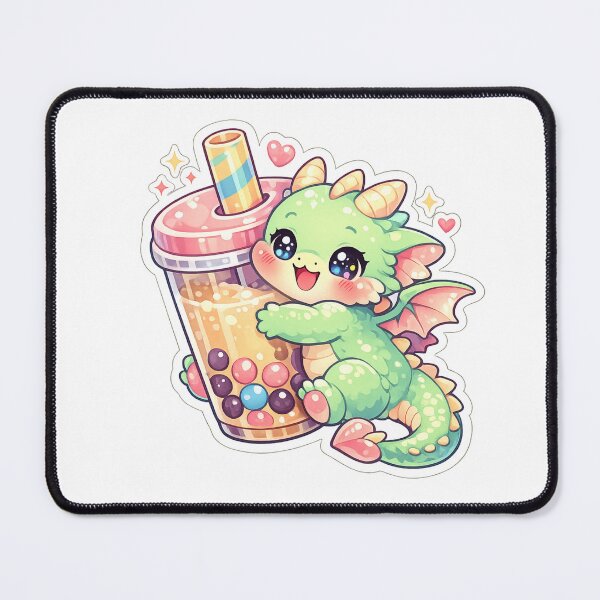 Item preview, Tiny Baby Dragon Hugging Bubble Tea Kawaii Sticker | Cute Boba Dragon Die-Cut Sticker designed and sold by Sidra digital art 8277237.