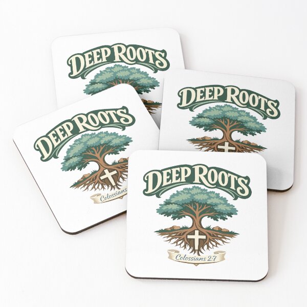 Item preview, Deep Roots Christian Tree – Colossians 2:7 Bible Verse designed and sold by stylishdzign.