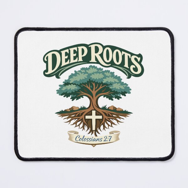 Item preview, Deep Roots Christian Tree – Colossians 2:7 Bible Verse designed and sold by stylishdzign.