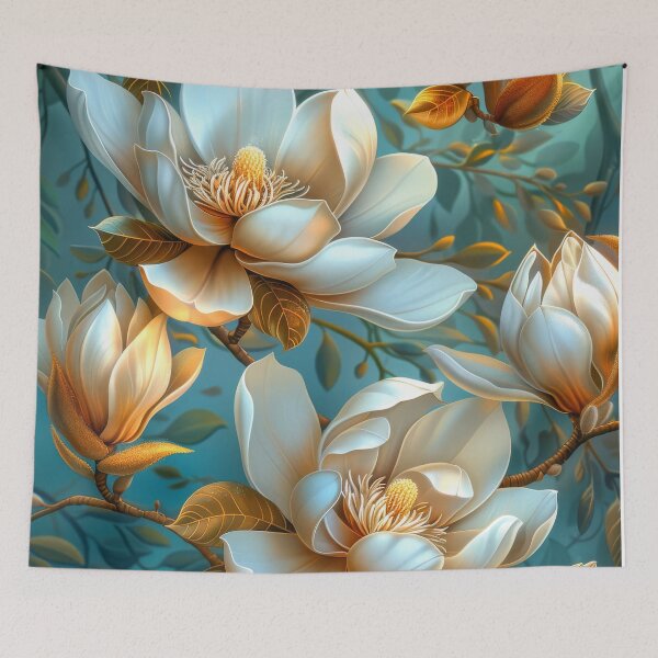 Item preview, White Magnolia Flowers Art designed and sold by MargaretWiktor.
