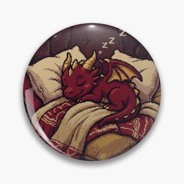 Item preview, Final Boss Nap Time - Sleepy Dragon 16-Bit Pixel Art designed and sold by Arobinoz.