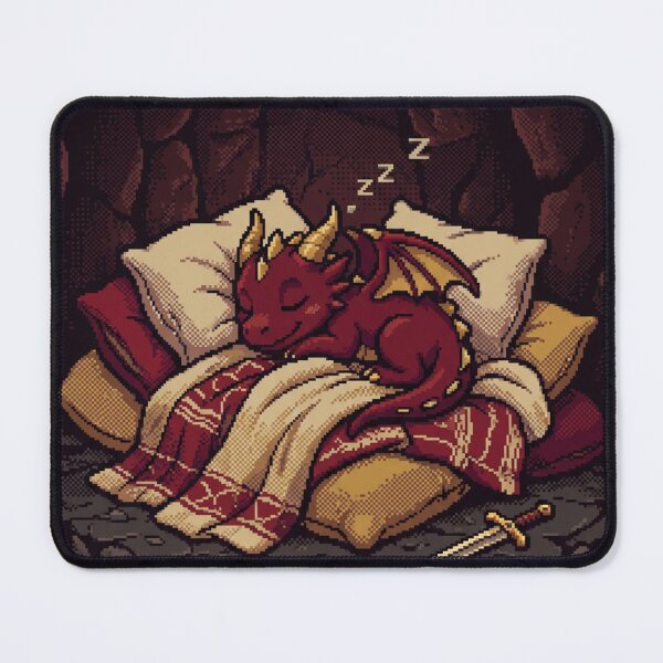 Item preview, Final Boss Nap Time - Sleepy Dragon 16-Bit Pixel Art designed and sold by Arobinoz.