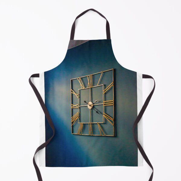 Item preview, Modern Gold Square Wall Clock With Roman Numerals On Teal Blue Interior Wall designed and sold by Nmallia.