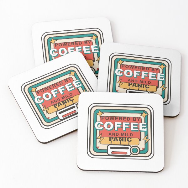Item preview, Powered by Coffee and Mild Panic designed and sold by Bounced Studio.