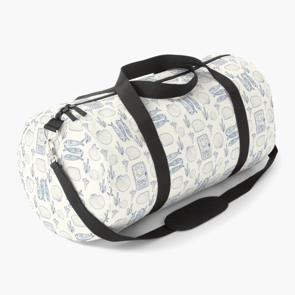Item preview, Blue Line Sardines Coastal Tile Seamless Pattern designed and sold by Pop & Punch.