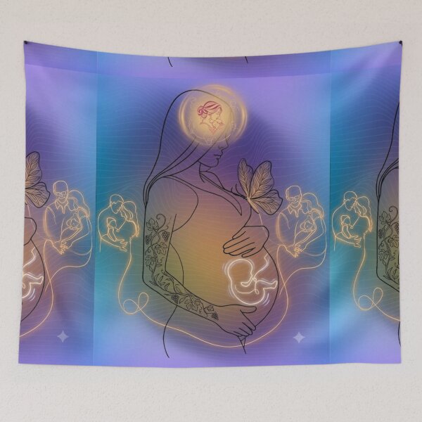 Item preview, Pregnant Mother Silhouette | Minimalist Maternity Art designed and sold by BULAIR89.