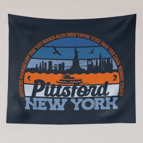 Item preview, Pittsford New York Sunset Retro Vintage Local Pride Logo designed and sold by CRHPOD20.