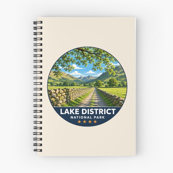 Item preview, Lake District National Park Vintage Mountain & Lake Landscape designed and sold by Gideon Emmerich.
