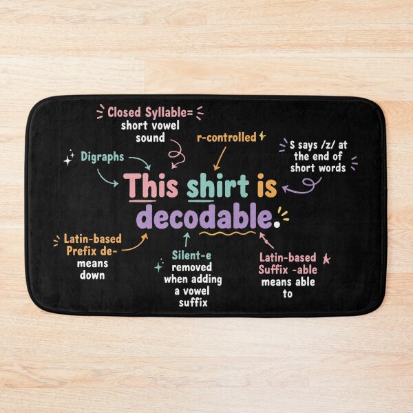 Item preview, This Shirt Is Decodable, Structured Literacy, Education, Science of Reading, Gift for Teacher, Reading Teacher designed and sold by Quiajia.