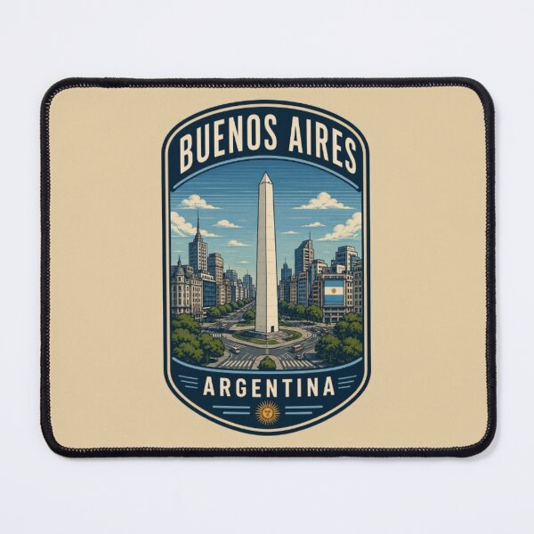 Item preview, Buenos Aires Argentina Vintage Travel Badge | Obelisk Skyline designed and sold by Travel Souvenirs 30.