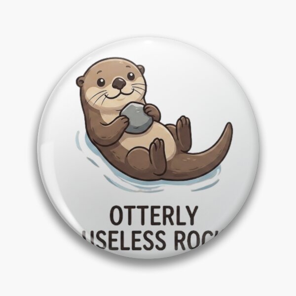 Item preview, Otterly Useless Rock Funny Otter designed and sold by GiggleInkTees.