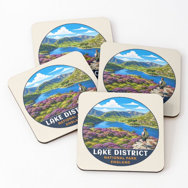 Item preview, Lake District National Park Vintage Mountain & Lake Landscape designed and sold by Gideon Emmerich.