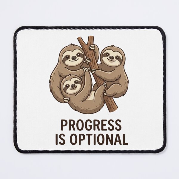 Item preview, Progress Is Optional Sloth designed and sold by GiggleInkTees.