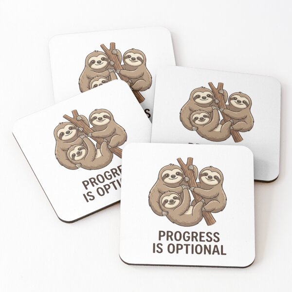 Item preview, Progress Is Optional Sloth designed and sold by GiggleInkTees.