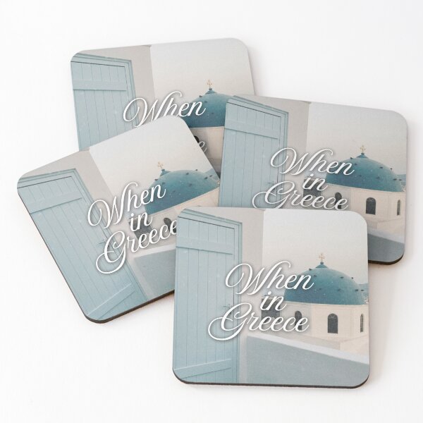 Item preview, When in Greece Blue Aesthetic Travel Design designed and sold by DiscoDigitals.