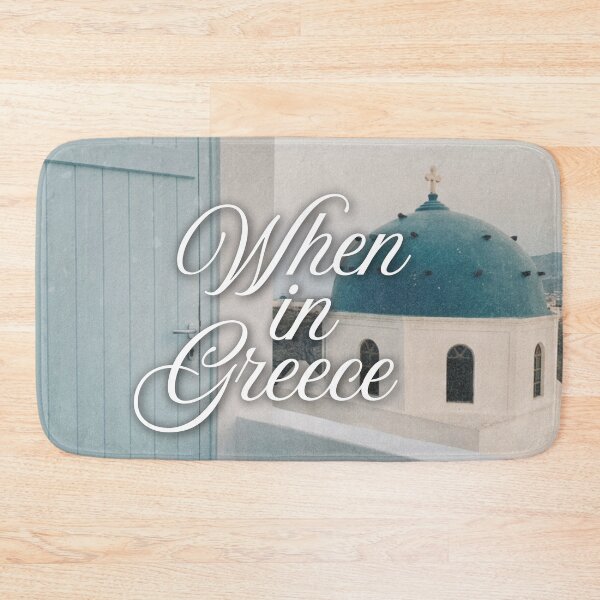 Item preview, When in Greece Blue Aesthetic Travel Design designed and sold by DiscoDigitals.