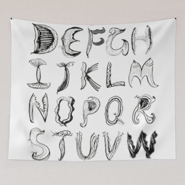 Item preview, Botanical Alphabet Typography Art | Vintage Floral Letter Design designed and sold by Makenim.