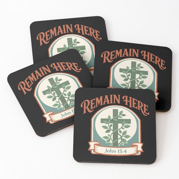 Item preview, Remain Here Christian Vine – John 15:4 Bible Verse designed and sold by stylishdzign.