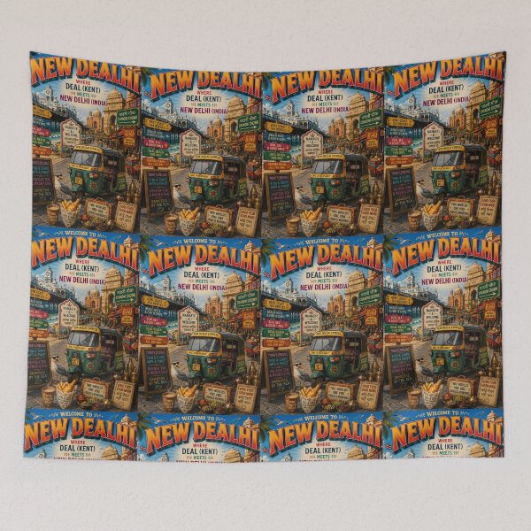 Item preview, New Dealhi Funny Deal Kent Meets New Delhi Travel Parody designed and sold by Hornace88studio.