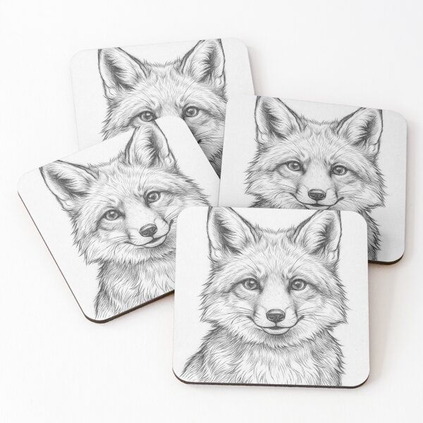 Item preview, Detailed Fox Portrait | Wildlife Pencil Drawing Style | Woodland Animal Art Print designed and sold by Leon Woods Pencil Art.