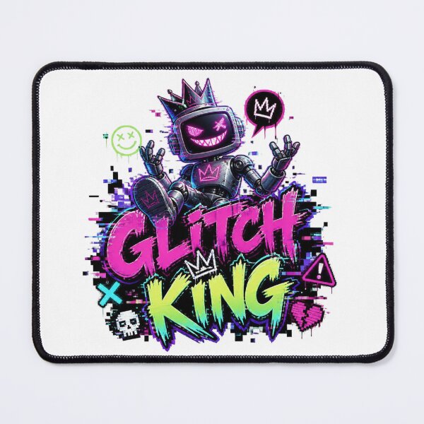 Item preview, GLITCH KING Graffiti Sticker PNG | Cyberpunk Gaming Sticker | RGB Gamer Aesthetic | Hacker Style Vinyl Decal | Laptop, PC & Console Gamer Gift designed and sold by Stylestickers55.