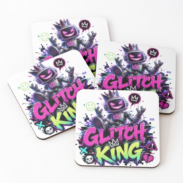 Item preview, GLITCH KING Graffiti Sticker PNG | Cyberpunk Gaming Sticker | RGB Gamer Aesthetic | Hacker Style Vinyl Decal | Laptop, PC & Console Gamer Gift designed and sold by Stylestickers55.