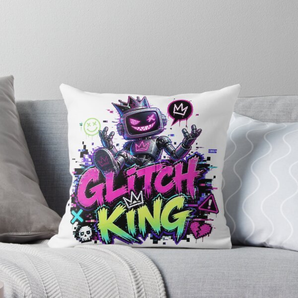 Item preview, GLITCH KING Graffiti Sticker PNG | Cyberpunk Gaming Sticker | RGB Gamer Aesthetic | Hacker Style Vinyl Decal | Laptop, PC & Console Gamer Gift designed and sold by Stylestickers55.