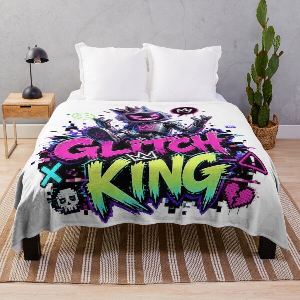 Item preview, GLITCH KING Graffiti Sticker PNG | Cyberpunk Gaming Sticker | RGB Gamer Aesthetic | Hacker Style Vinyl Decal | Laptop, PC & Console Gamer Gift designed and sold by Stylestickers55.