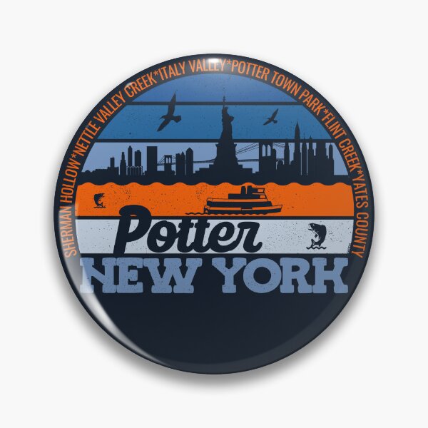 Item preview, Potter New York Sunset Retro Vintage Local Pride Logo designed and sold by CRHPOD20.