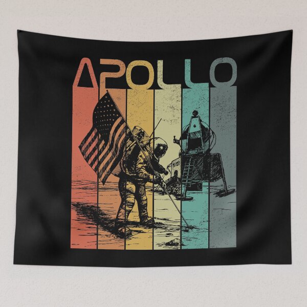 Item preview, Nerdy Apollo Retro Moon Landing Vintage Astronaut Graphic designed and sold by MathWare MathClips.