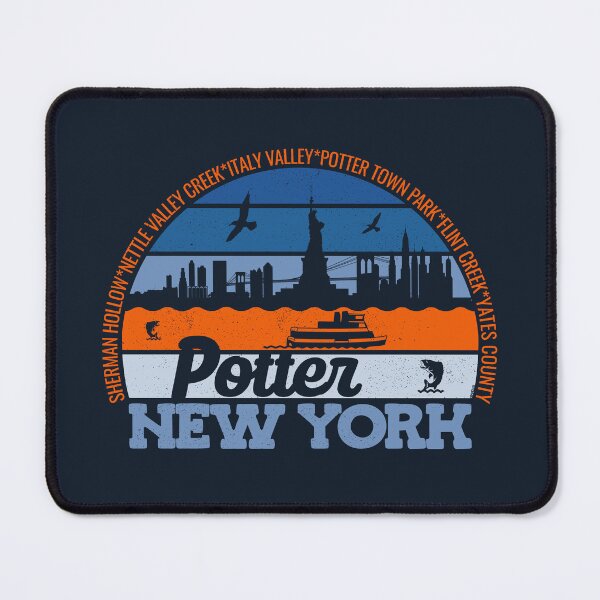Item preview, Potter New York Sunset Retro Vintage Local Pride Logo designed and sold by CRHPOD20.