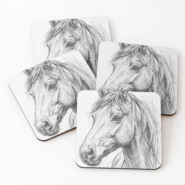 Item preview, Detailed Horse Portrait | Elegant Equine Pencil Drawing Style | Horse Lover Art Print designed and sold by Leon Woods Pencil Art.
