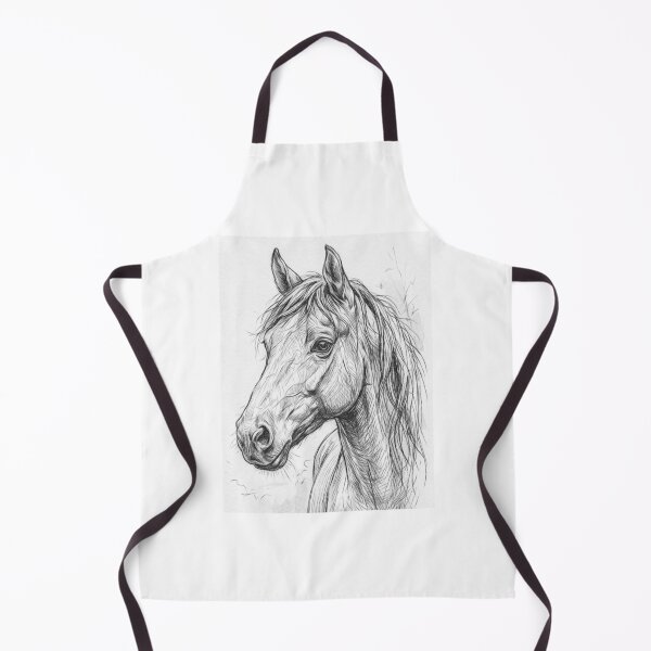 Item preview, Detailed Horse Portrait | Elegant Equine Pencil Drawing Style | Horse Lover Art Print designed and sold by Leon Woods Pencil Art.