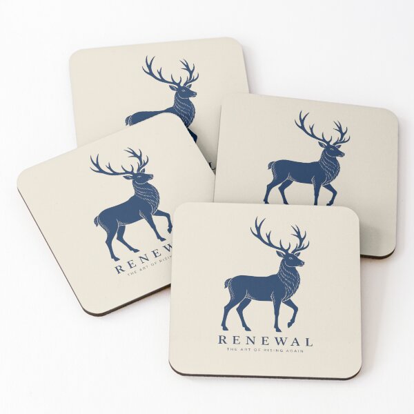 Item preview, Minimalist Standing Stag Renewal Line Art Wellness Logo Design designed and sold by Panom Suavichien.