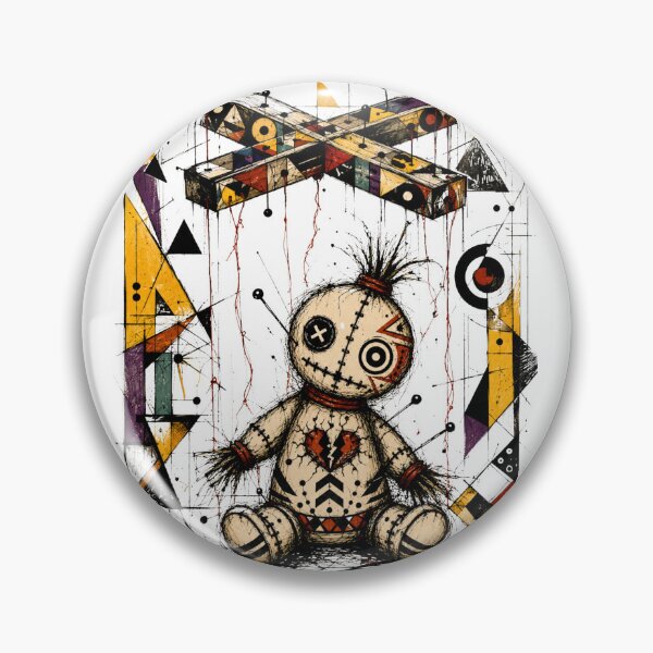 Item preview, Voodoo Doll Gothic Cubism Art designed and sold by ORINEXStudio.