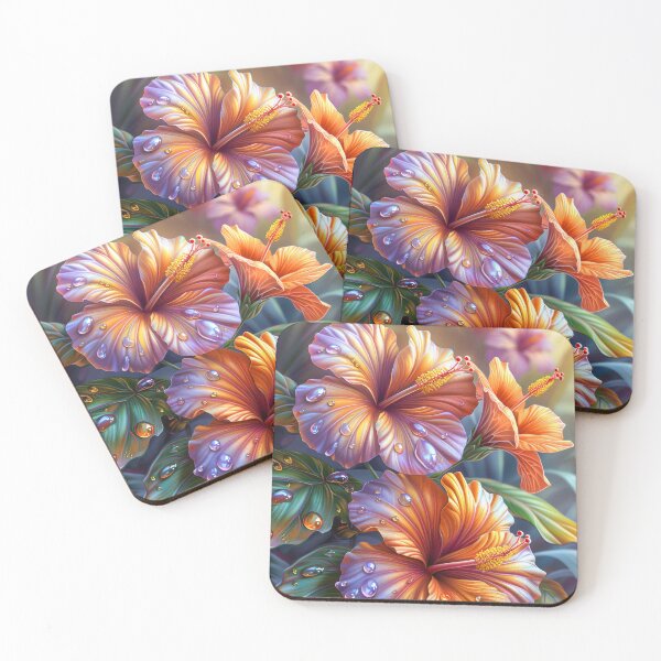 Item preview, Colorful Hibiscus Art – Tropical Flowers designed and sold by MargaretWiktor.