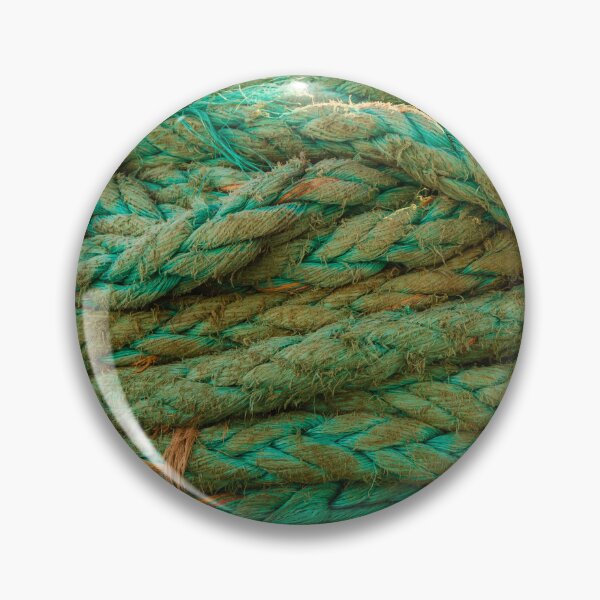 Item preview, Coiled Green Mooring Rope On Fishing Boat Deck With Frayed Fibers And Nautical Texture designed and sold by Nmallia.