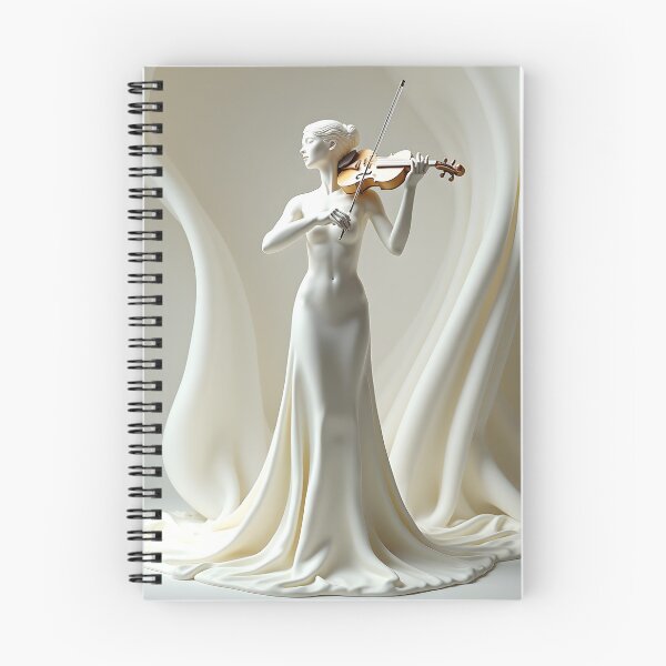 Item preview, The Cosmic Symphony of Milk Art: Ethereal Violinist Fluid Dynamics Canvas designed and sold by Creative-RE.