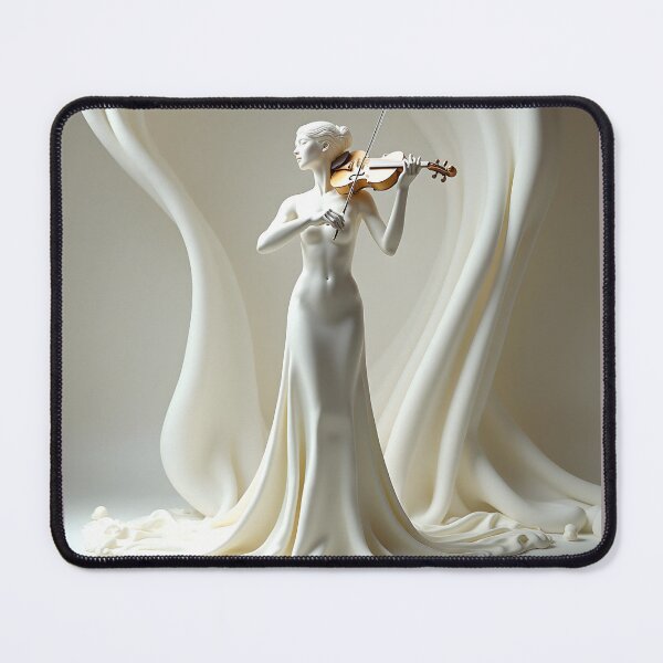 Item preview, The Cosmic Symphony of Milk Art: Ethereal Violinist Fluid Dynamics Canvas designed and sold by Creative-RE.