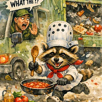 Artwork thumbnail, Chef Racoo by RobertAndMeeko