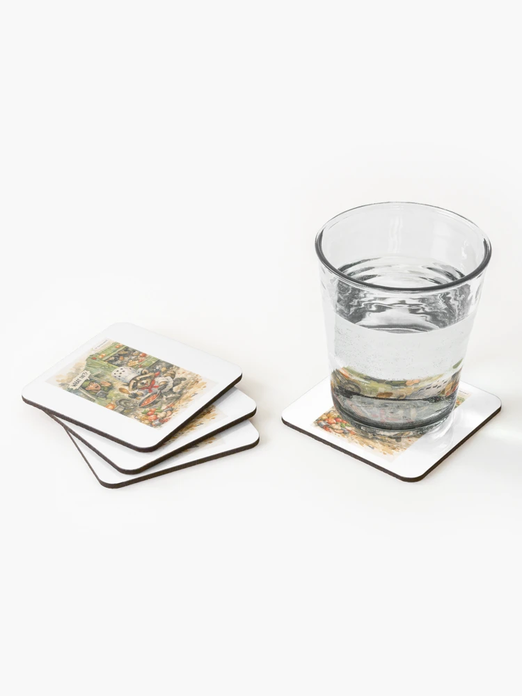 Thumbnail 2 of 5, Coasters (Set of 4), Chef Racoo designed and sold by RobertAndMeeko.