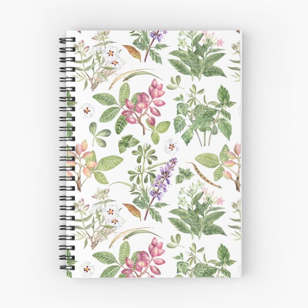 Item preview, Watercolor Botanical Pattern on White designed and sold by Flowersforbear.