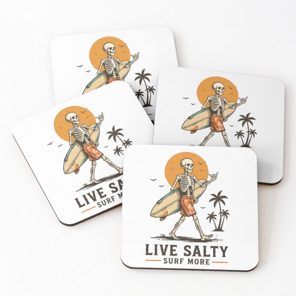 Item preview, Live Salty Surf More Skeleton designed and sold by GiggleInkTees.