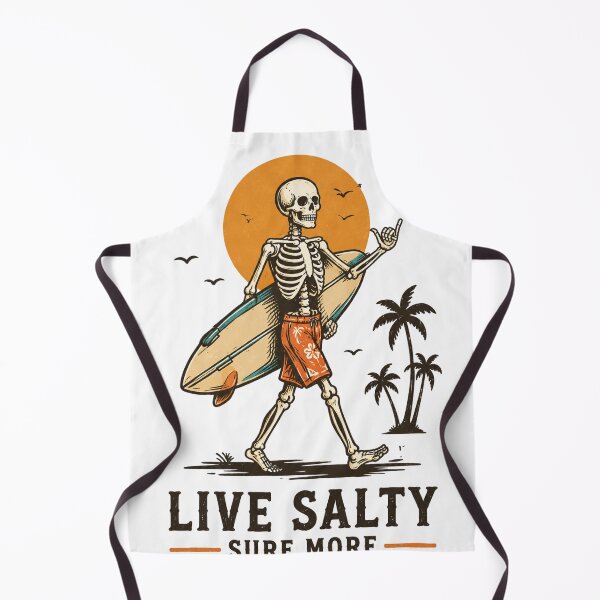 Item preview, Live Salty Surf More Skeleton designed and sold by GiggleInkTees.