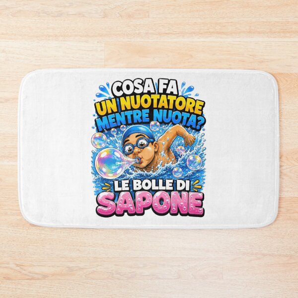 Item preview, Funny Swimmer – Soap Bubbles Cartoon Joke designed and sold by RipantinaFantasy .