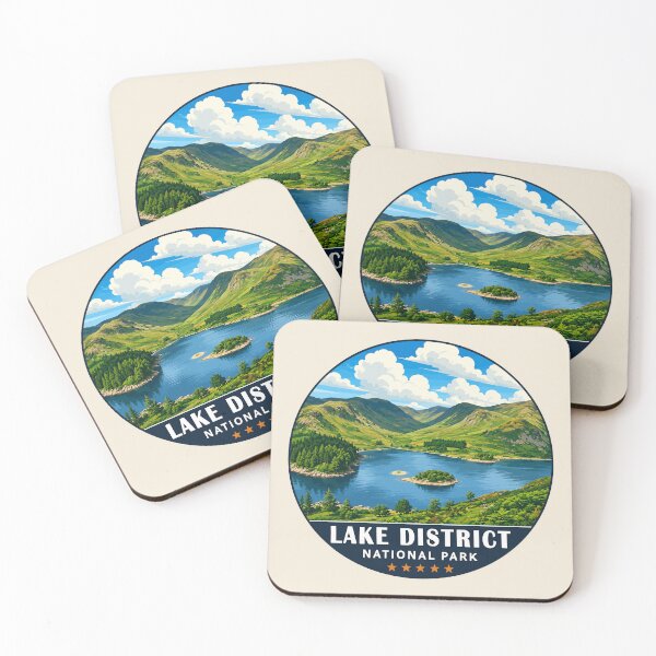 Item preview, Lake District National Park Vintage Mountain & Lake Landscape designed and sold by Gideon Emmerich.