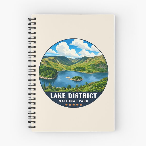 Item preview, Lake District National Park Vintage Mountain & Lake Landscape designed and sold by Gideon Emmerich.