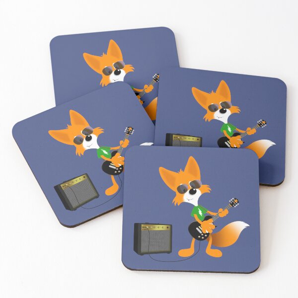 Item preview, Fox is trying out his new guitar. designed and sold by grafandgo.